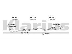 KLARIUS 720767U išmetimo sistema