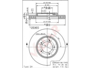 VILLAR 628.1666 stabdžių diskas 
 Stabdžių sistema -> Diskinis stabdys -> Stabdžių diskas
4351226120