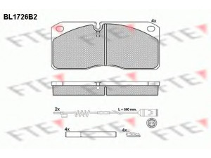 FTE BL1726B2 stabdžių trinkelių rinkinys, diskinis stabdys 
 Techninės priežiūros dalys -> Papildomas remontas
190 6043, 190 6402