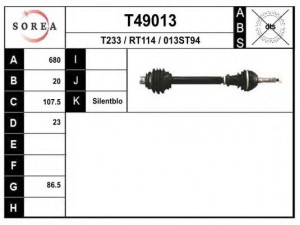 EAI T49013 kardaninis velenas 
 Ratų pavara -> Kardaninis velenas