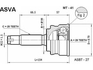 ASVA MT-41 jungčių komplektas, kardaninis velenas
MR980743, MR980744