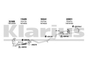 KLARIUS 570225E išmetimo sistema 
 Išmetimo sistema -> Išmetimo sistema, visa