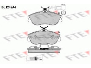 FTE BL1242A4 stabdžių trinkelių rinkinys, diskinis stabdys 
 Techninės priežiūros dalys -> Papildomas remontas
323 223 072, 323 223 379, 441 615 116 K