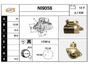 SNRA NI9056 starteris 
 Elektros įranga -> Starterio sistema -> Starteris
233009F600, 233009F660