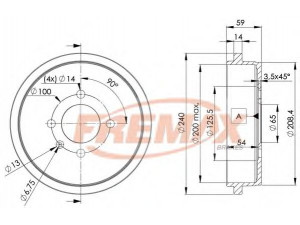FREMAX BD-9615 stabdžių būgnas 
 Stabdžių sistema -> Būgninis stabdys -> Stabdžių būgnas
6X0 609 617 A