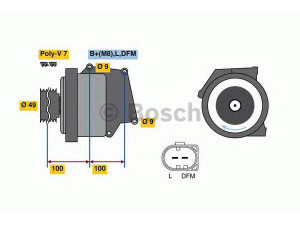BOSCH 0 122 0AA 3D0 kintamosios srovės generatorius 
 Elektros įranga -> Kint. sr. generatorius/dalys -> Kintamosios srovės generatorius
137 150 05 50, 137 150 09 50, A 137 150 05 50