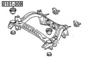 ASVA 0101-309 valdymo svirties/išilginių svirčių įvorė 
 Ašies montavimas/vairavimo mechanizmas/ratai -> Valdymo svirtis/pasukamosios svirties sujungimas -> Montavimas/sutvirtinimas
52271-22090