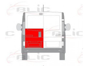 BLIC 6016-00-6061153P galinės durys 
 Kėbulas -> Liukai/stogai/durys/stoglangis/sulankstomas stogas -> Durys/dalys