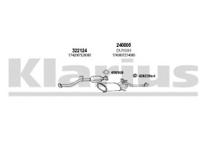 KLARIUS 670014E išmetimo sistema 
 Išmetimo sistema -> Išmetimo sistema, visa