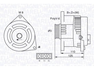 MAGNETI MARELLI 063321346010 kintamosios srovės generatorius
95VB10300BB, 95VB10300BC