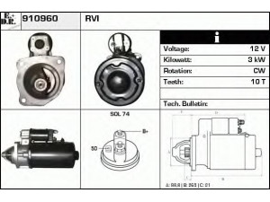 EDR 910960 starteris 
 Elektros įranga -> Starterio sistema -> Starteris
5001014187