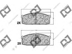 DJ PARTS BP1446 stabdžių trinkelių rinkinys, diskinis stabdys 
 Techninės priežiūros dalys -> Papildomas remontas
41060-11L25, 41060-41S85, 41060-D0125