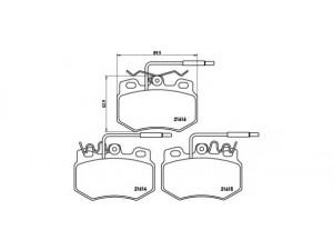 BREMBO P 61 041 stabdžių trinkelių rinkinys, diskinis stabdys 
 Techninės priežiūros dalys -> Papildomas remontas
95659353, E172167