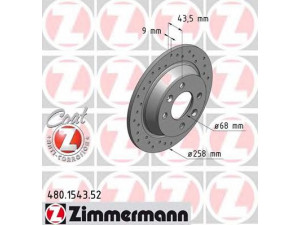 ZIMMERMANN 480.1543.52 stabdžių diskas 
 Dviratė transporto priemonės -> Stabdžių sistema -> Stabdžių diskai / priedai
895 154.3, 897 071.7