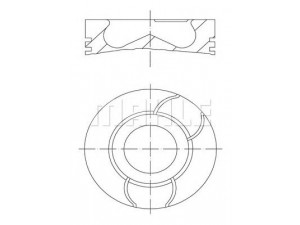 MAHLE ORIGINAL 038 76 00 stūmoklis 
 Variklis -> Cilindrai/stūmokliai
207 788 79