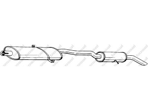BOSAL 286-205 galinis duslintuvas 
 Išmetimo sistema -> Duslintuvas
0488 0243AB