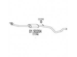 MTS 01.50204 vidurinis duslintuvas 
 Išmetimo sistema -> Duslintuvas
1717N6