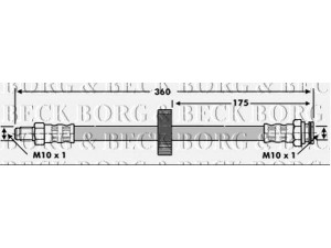 BORG & BECK BBH6775 stabdžių žarnelė 
 Stabdžių sistema -> Stabdžių žarnelės
480672, 4816.31, 4816.35, 481631