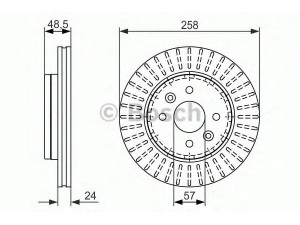 BOSCH 0 986 479 676 stabdžių diskas 
 Stabdžių sistema -> Diskinis stabdys -> Stabdžių diskas
0K2N1 33251