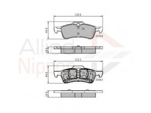 COMLINE ADB01550 stabdžių trinkelių rinkinys, diskinis stabdys
34211503077