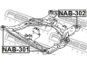 FEBEST NAB-302 stebulės laikiklio įvorė 
 Ašies montavimas/vairavimo mechanizmas/ratai -> Ašies atrama/ašies korpusas/ašies montavimas -> Pasukamojo veleno sujungimas
54400-9W100, 54467-9Y000