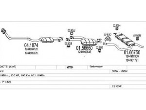 MTS C210341008842 išmetimo sistema 
 Išmetimo sistema -> Išmetimo sistema, visa