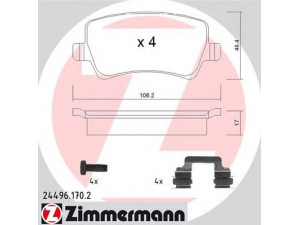 ZIMMERMANN 24496.170.2 stabdžių trinkelių rinkinys, diskinis stabdys 
 Techninės priežiūros dalys -> Papildomas remontas
30671574, 30742491, 30794554