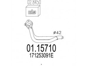MTS 01.15710 išleidimo kolektorius 
 Išmetimo sistema -> Išmetimo vamzdžiai
171253091E