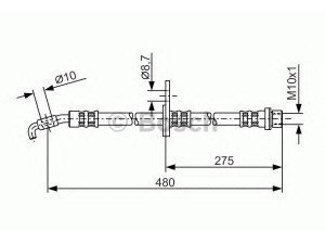 BOSCH 1 987 476 758 stabdžių žarnelė 
 Stabdžių sistema -> Stabdžių žarnelės
90947 02782