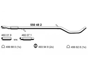 ERNST 550482 išleidimo kolektorius 
 Išmetimo sistema -> Išmetimo vamzdžiai
51 772 968, 51 873 781, 51 876 411