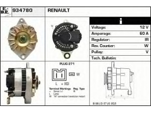 EDR 934780 kintamosios srovės generatorius 
 Elektros įranga -> Kint. sr. generatorius/dalys -> Kintamosios srovės generatorius
451105, 541520, 541521, 541555