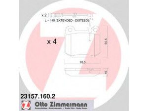 ZIMMERMANN 23157.160.2 stabdžių trinkelių rinkinys, diskinis stabdys 
 Techninės priežiūros dalys -> Papildomas remontas