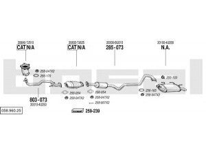 BOSAL 058.960.25 išmetimo sistema 
 Išmetimo sistema -> Išmetimo sistema, visa