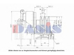 AKS DASIS 851237N magnetinė sankaba, oro kondicionieriaus kompresorius