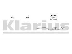 KLARIUS 680016E išmetimo sistema 
 Išmetimo sistema -> Išmetimo sistema, visa