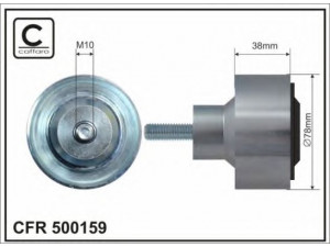 CAFFARO 500159 kreipiantysis skriemulys, V formos rumbuotas diržas
1458924, 1638696, 1687821, 1699240