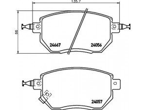 HELLA PAGID 8DB 355 011-101 stabdžių trinkelių rinkinys, diskinis stabdys 
 Techninės priežiūros dalys -> Papildomas remontas
41060CA090, 41060CA093, 41060CA092