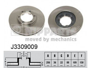 NIPPARTS J3309009 stabdžių diskas 
 Dviratė transporto priemonės -> Stabdžių sistema -> Stabdžių diskai / priedai
8-94172-376-0, 8-94172-376-1, 8-94173-344-0