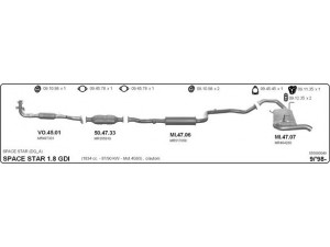 IMASAF 555000049 išmetimo sistema 
 Išmetimo sistema -> Išmetimo sistema, visa