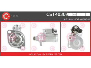 CASCO CST40309GS starteris 
 Elektros įranga -> Starterio sistema -> Starteris
0AH911023F, 0AH911023FX, AH911023F