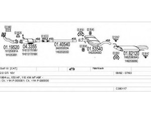 MTS C380117002916 išmetimo sistema 
 Išmetimo sistema -> Išmetimo sistema, visa
