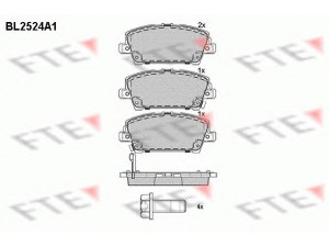 FTE BL2524A1 stabdžių trinkelių rinkinys, diskinis stabdys 
 Techninės priežiūros dalys -> Papildomas remontas
45022-S5B-E00, 45022-SMG-E00, 45022-SMG-E01