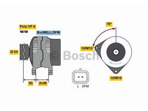 BOSCH 0 986 080 190 kintamosios srovės generatorius 
 Elektros įranga -> Kint. sr. generatorius/dalys -> Kintamosios srovės generatorius
5702 G9, 5702 H0, 5705 CS, 71786195