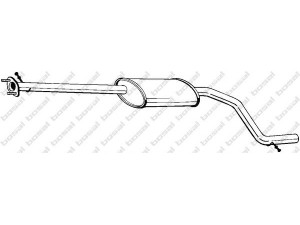 BOSAL 285-057 vidurinis duslintuvas 
 Išmetimo sistema -> Duslintuvas
1148391, 1343857, 1445997, 1518069