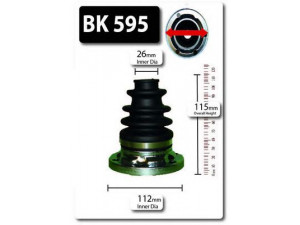 SHAFTEC BK595 gofruotoji membrana, kardaninis velenas 
 Ratų pavara -> Gofruotoji membrana