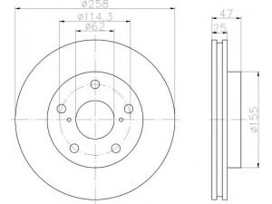HELLA PAGID 8DD 355 108-701 stabdžių diskas 
 Stabdžių sistema -> Diskinis stabdys -> Stabdžių diskas
4351217040, 4351217050