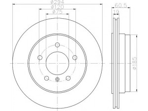 HELLA PAGID 8DD 355 112-271 stabdžių diskas 
 Stabdžių sistema -> Diskinis stabdys -> Stabdžių diskas
34211166165, 34216855159, 34216864044