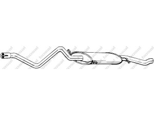 BOSAL 283-431 galinis duslintuvas 
 Išmetimo sistema -> Duslintuvas
533 253 609 AH, 533 253 609 AR