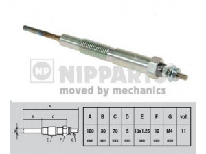 NIPPARTS J5713010 kaitinimo žvakė 
 Kibirkšties / kaitinamasis uždegimas -> Kaitinimo kaištis
RF2A-18-601, RF8G-18-601