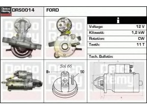 DELCO REMY DRS0014 starteris 
 Elektros įranga -> Starterio sistema -> Starteris
1337831, 5S6Y11000AA, 5S6Y11000AB
